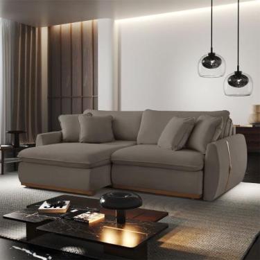 Imagem de Sofá cama 230 cm Braço 15 cm Retrátil e Reclinável Inova Meu Sofá Onli