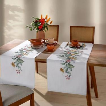 Imagem de Caminho Trilho De Mesa Dohler Clean 1,6m X 45cm Verena Estampada Limpa