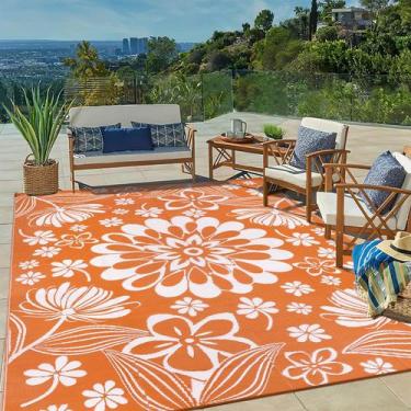 Imagem de Tapete de palha de plástico Ileading Outdoor 244x305 cm à prova d'água