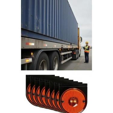 Imagem de Kit 8 Lts Laterais 2 Leds Caminhão 12/24V Âmbar - Congratulations Stor