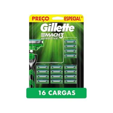 Imagem de Carga para Aparelho de Barbear Gillette - Mach3 Sensitive 16 Cargas-Masculino