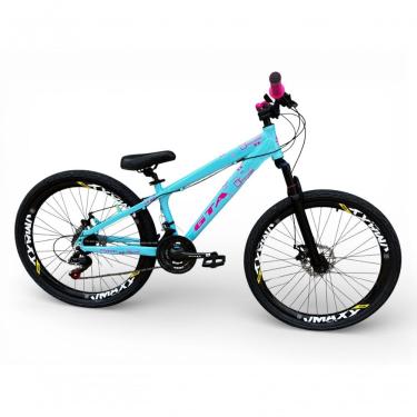 Imagem de Bicicleta 26 Gta Rebel Freeride Cor Azul/rosa 21v Aros Vmaxx Freio A Disco Pneu Flame