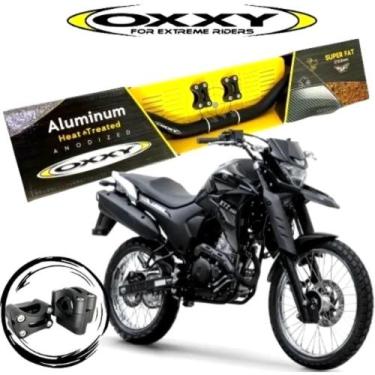 Imagem de kit guidão Oxxy Fat Bar Alto Preto Lander Tenere 250