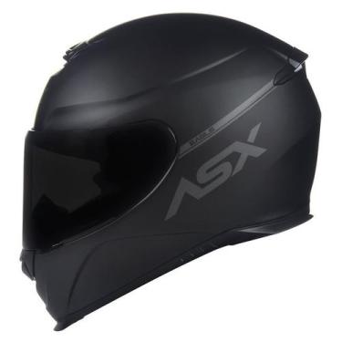 Imagem de Capacete ASX Eagle Solid Preto Fosco Cinza