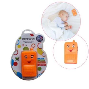 Imagem de Mordedor Bebe Celular Macio Massageador Gengiva Anti Stress - Pais e f