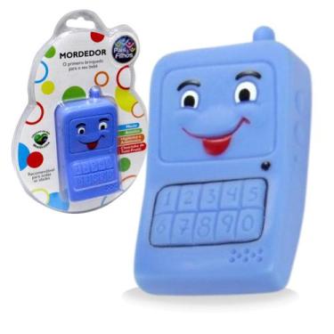 Imagem de Mordedor Bebe Celular Macio Massageador Gengiva Anti Stress - Pais e f