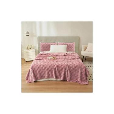 Imagem de Manta Queen Laço Home 3D Square - LACO BEBE, ., ROSE