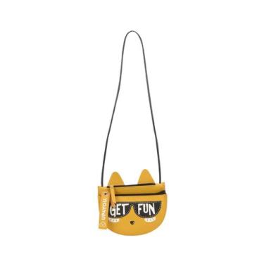 Imagem de Bolsa Feminina Transversal Estampada Up4You BU78254, Mostarda
