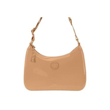 Imagem de Bolsa Feminina Moleca Borracha Plastico Transversal, Areia