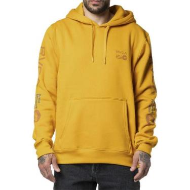 Imagem de Moletom RVCA Canguru Anp 280G WT24 Masculino Mostarda, M, Amarelo