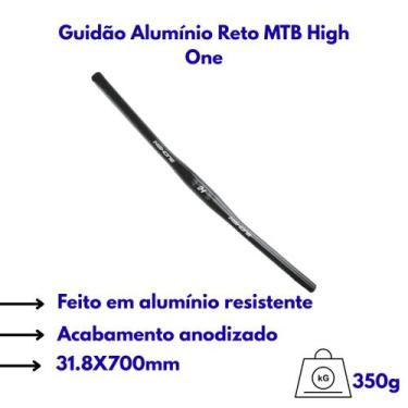 Imagem de Guidão Alumínio Bike MTB 31.8x700mm Reto - High One