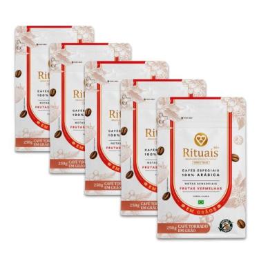 Imagem de Café em Grãos 3 Corações Rituais Frutas Vermelhas Kit 5 Pacotes de 250
