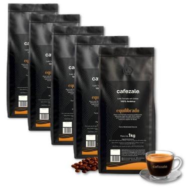 Imagem de Café Cafezale em Grãos Equilibrado Kit 5 Pacotes de 1kg