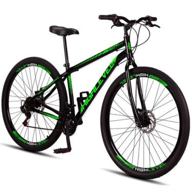Imagem de Bicicleta Aro 29 Highlevel Aço Carbono Freios A Disco 21 Marchas Preto