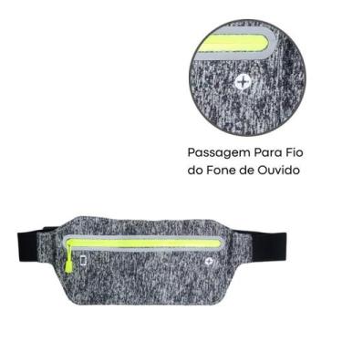 Imagem de Pochete Esportiva Ultra Slim Impermeável - PXO, Cinza mesclado