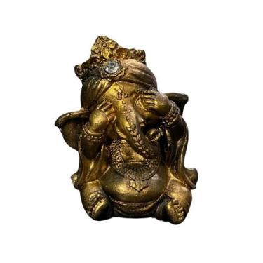 Imagem de Mini Estátua de Ganesha - Proteção, Sabedoria e Boa Sorte - no-brand, 