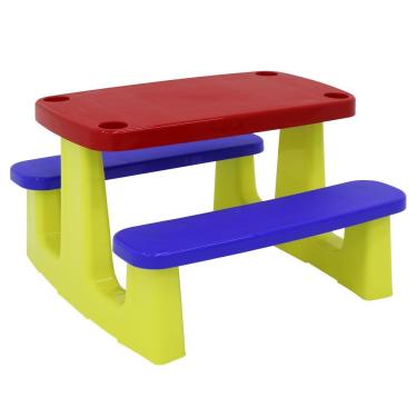 Imagem de Mesa Infantil de Atividades Playground Pic-nic para Desenhos e Lanches em Polipropileno Colorido Tramontina