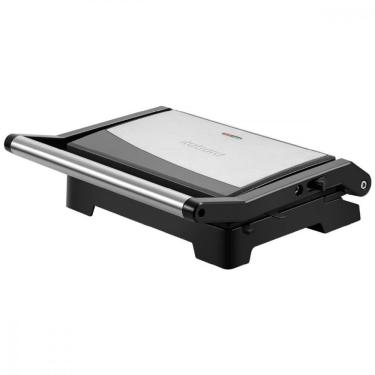 Imagem de Grill Itatiaia Essencial Antiaderente 1000W Preto Inox com Abertura 180 para Chapa Dupla 110V
