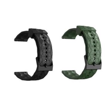 Imagem de Kit Pulseira Silicone Play Para Smartwatch Relógio 20mm - Poolsy, Pret
