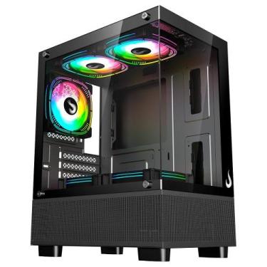 Imagem de Gabinete Gamer Rise Mode Crystal Glass 02, Mid Tower, Lateral e Fronta