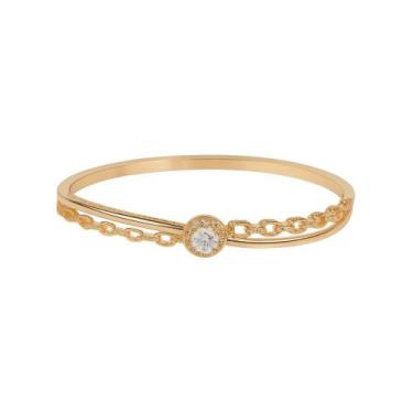 Imagem de Bracelete Corrente Cravejado Zircônias - Banhado em Ouro 18k - Tri Gat