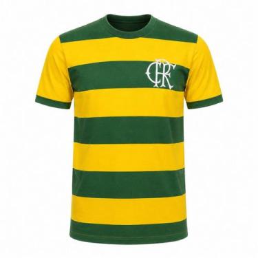 Imagem de Camisa Flamengo Virar Especial Brasil Retrô Algodão - Masculino Tamanh