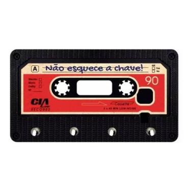 Imagem de Porta Chaves De Parede Retro Fita K7 Mdf - Dolce Home