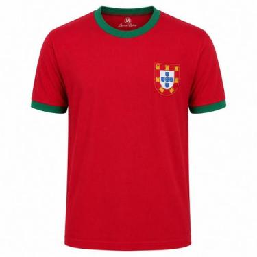 Imagem de Camisa Portugal Retrô 1966 Algodão Vermelho - Masculino Tamanho:GCor:V