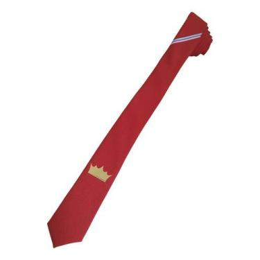 Imagem de Gravata Estampa Diaconato Quadrangular - DIENZO, Vermelho