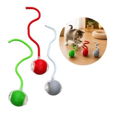 Imagem de Kit 10 Brinquedo Pets Bola Interativa com Led Recarregável Via USB Buppy Pet