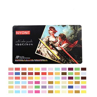 Imagem de Lápis de cor solúvel em água 72 cores, adequado para estudantes de arte e artistas