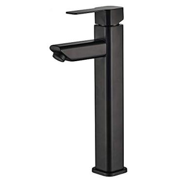 Imagem de Torneira Monocomando Alta para Banheiro Inox (Adda Preta)