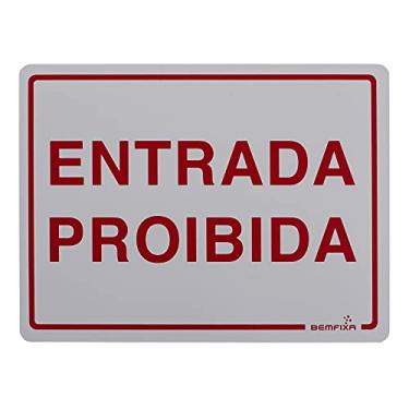 Imagem de Bemfixa 6694 Placa de PS Entrada Proibida, 15 x 20 cm