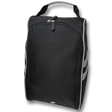 Imagem de CaddyDaddy Bolsa de sapato de golfe moderna para golfe, preta/cinza
