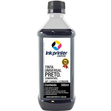 Imagem de Tinta Inkprinter Universal Preta para Recarga de Cartucho Hp, Lexmark, Canon, Brother (500ml)