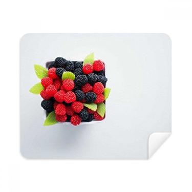 Imagem de Pano de limpeza de tela com frutas vermelhas temperadas para fotos, 2 peças, tecido de camurça