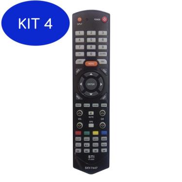 Imagem de Kit 4 Controle Remoto para TV Semp Toshiba sti lcd / LED