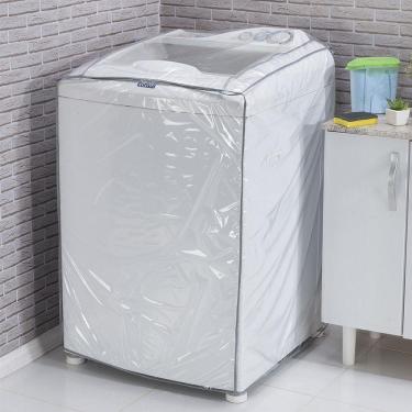 Imagem de Capa Para Vários Modelos De Máquina De Lavar Roupa Transparente No Tamanho P => 57cm x 63cm x 91cm