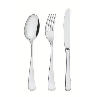 Imagem de Faqueiro Tramontina Mônaco em Aço Inox com Facas de Mesa Forjadas 6mm Acabamento Alto Brilho 72 Peças Tramontina