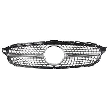 Imagem de FINMOKAL Apto Para 2015-2018 Mercedes Benz W205 C Classe C250 C300 C200 Grade Dianteira Diamond Look Prata