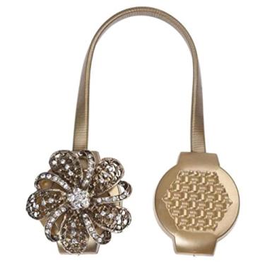 Imagem de Cortina magnética em forma de flor Cortinas de janela de amarração Modren Cortinas para decoração de casa Fivela Acessórios para cortinas, verde antigo