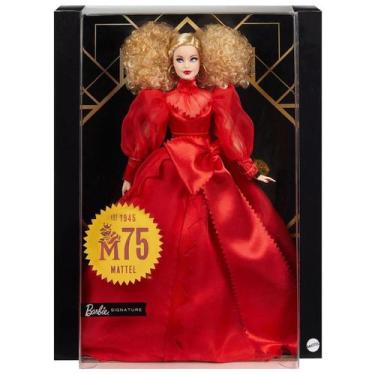 Imagem de Barbie Signature Colecionável Aniversário 75 Anos Mattel Gmm98