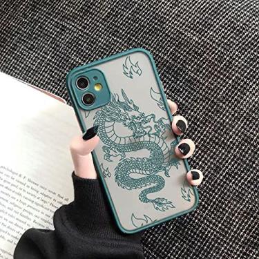 Imagem de Capa de telefone com padrão animal dragão fashion para iphone 13 12 11 pro max x xs xr 8 7 6 plus capa dura transparente bolsa fosca, estilo 4, para 11 pro max