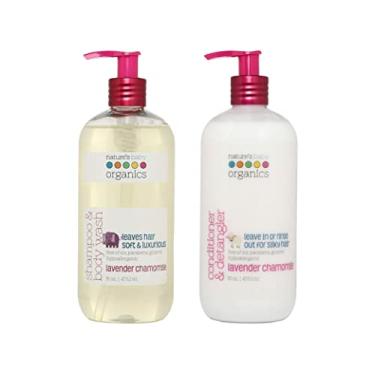 Imagem de Shampoo e Condicionador Nature's Baby – Formulado para problemas e pele sensível – pH neutro e livre de sulfatos, 473 ml (pacote combo) (camomila lavanda)