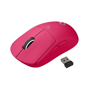 Imagem de Mouse Gamer Sem Fio Logitech G PRO X SUPERLIGHT com Tecnologia LIGHTSPEED, Ultraleve 63g, 5 Botões Programáveis, Sensor HERO 25K e Bateria Recarregável - Compatível com POWERPLAY - Rosa Magenta