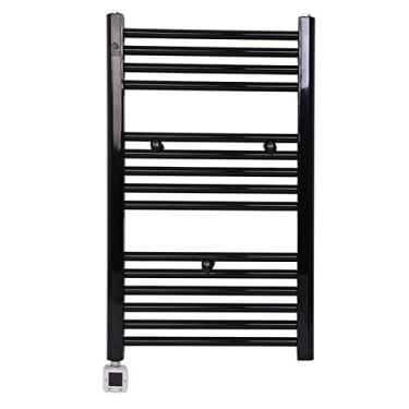 Imagem de Toalheiro de aquecimento elétrico rack de toalha de banho de secagem doméstico haste de aquecimento de temperatura constante inteligente, preto