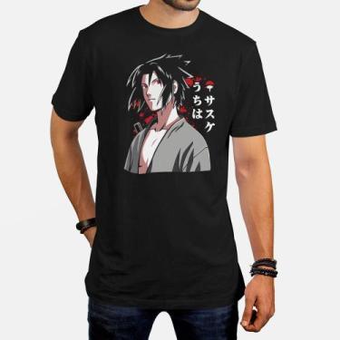 Imagem de Camiseta Masculina Naruto- Sasuke Uchiha - Fire Fox
