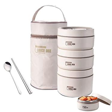 Imagem de Caixa Isolada Bento | Conjunto Caixa Térmica Bento,Recipientes de almoço térmico para comida quente crianças adultos, lancheira térmica de aço inoxidável a vácuo para escola, escritório Lamptti