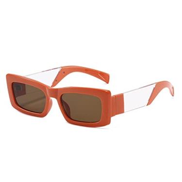 Imagem de Óculos de sol de armação de bloco de cor quadrado pequeno óculos de sol elegantes para homens e mulheres, 2, tamanho único