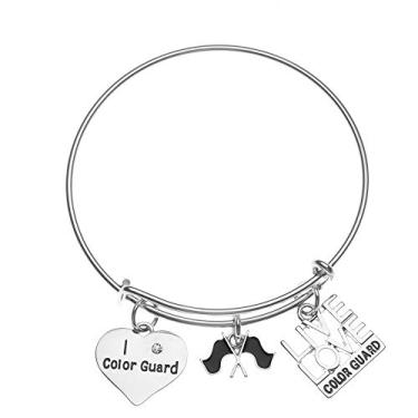 Imagem de Pulseira com pingente de amor ao vivo Color Guard, joias coloridas - presente de proteção de cor perfeita para adolescentes e meninas